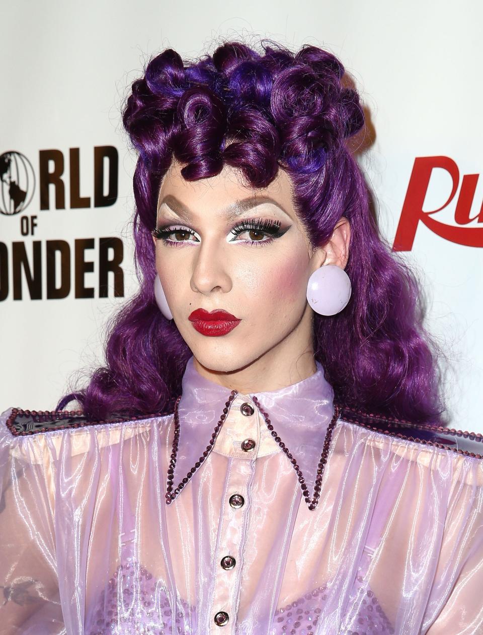 Violet Chachki  with purple hair