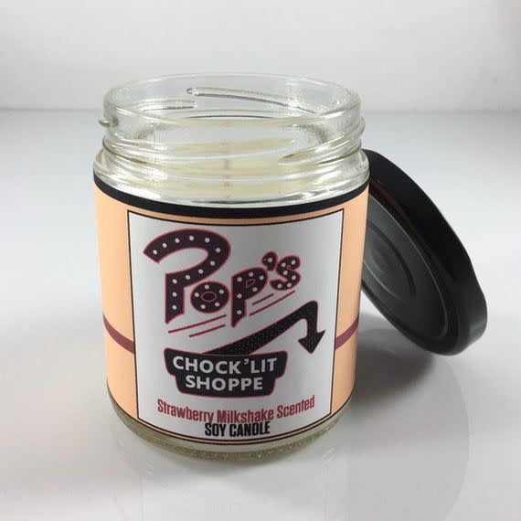 1) Strawberry Milkshake Scented Soy Candle