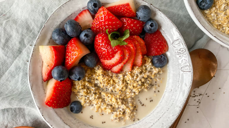 steel cut oats with fruit