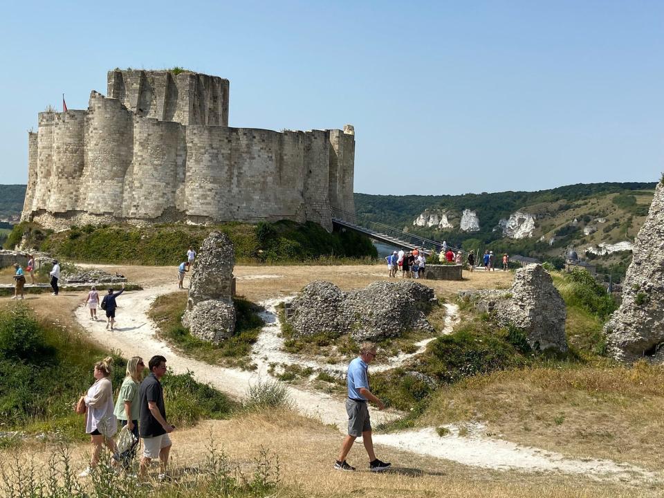 A steep climb brings you to the Chateau Gaillard, a destroyed castle on the Seine River in Les Andelys