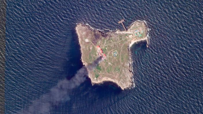 Snake Island has been a strategic location off the coast of the Black Sea  (Planet Labs PBC)