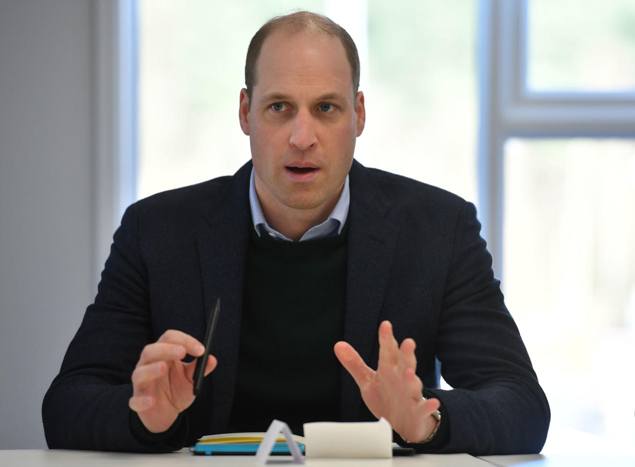 Prince William is encouraging men to open up about mental health in a new BBC show. (Photo: Jacob King/PA Wire/Getty Images)