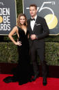 <p>The <em>This Is Us</em> actor and his new bride, actress Chrishell Stause, attends the 75th Annual Golden Globe Awards at the Beverly Hilton Hotel in Beverly Hills, Calif., on Jan. 7, 2018. (Photo: Steve Granitz/WireImage) </p>