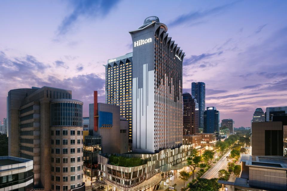 The new Hilton facade along Orchard Road (Photo: Hilton Singapore Orchard)