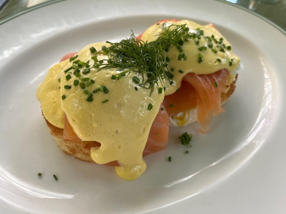 Eggs Benedict with smoked salmon from Sadelle's