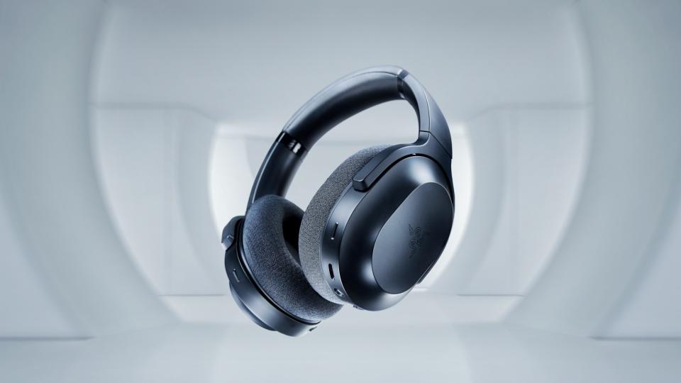 Razer Barracuda headphones against a textured white background.