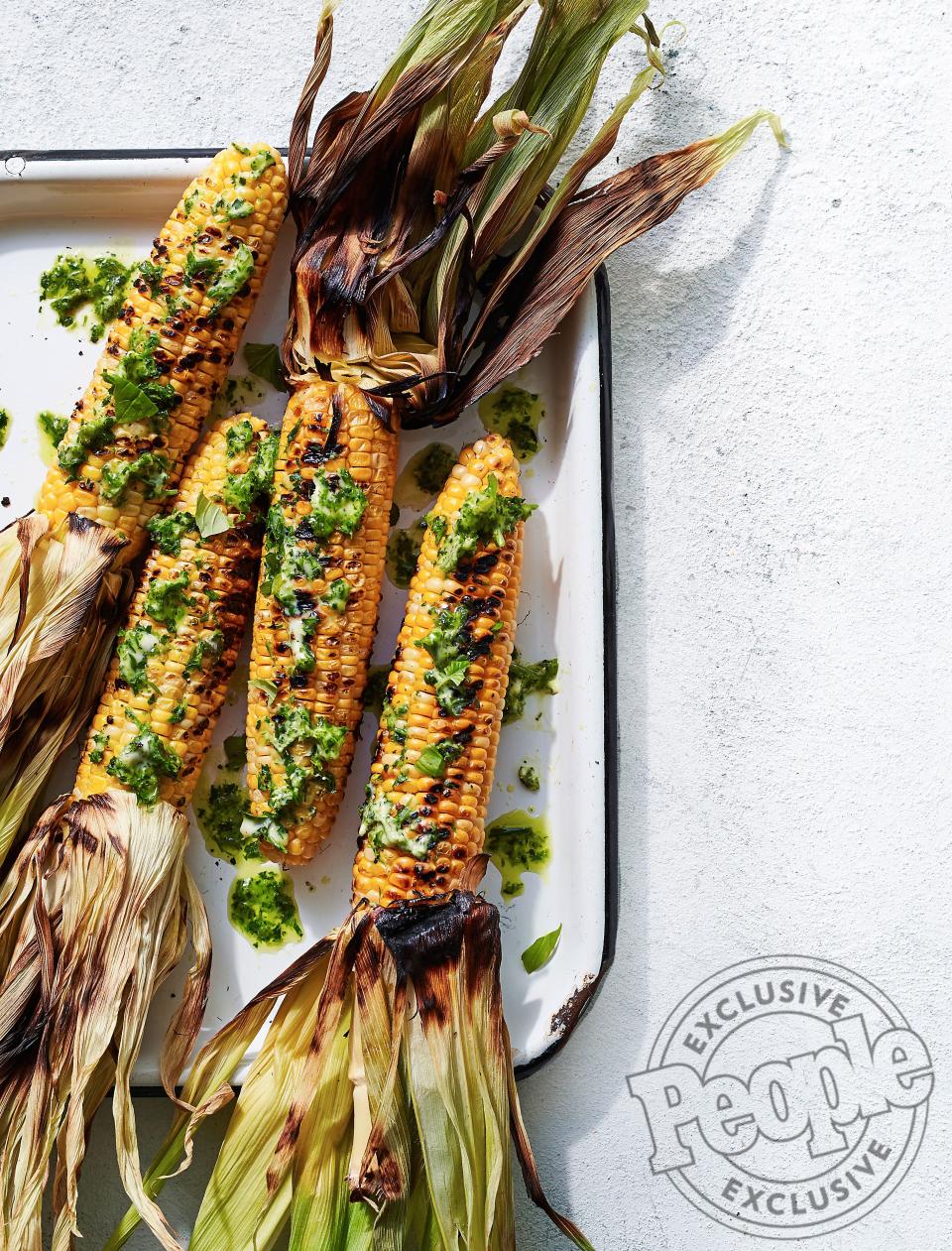 AMY & MIKE MILLS' GRILLED CORN WITH GARLIC HERB BUTTER