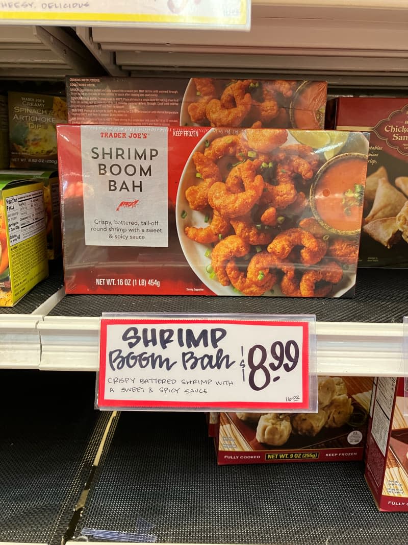 Trader Joe's Shimp Boom Bah in package.