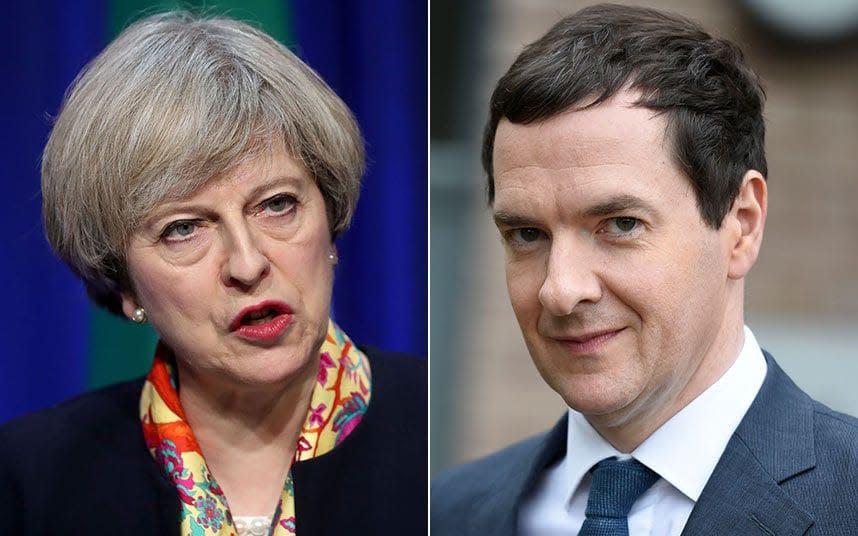 Theresa May and George Osborne - PA