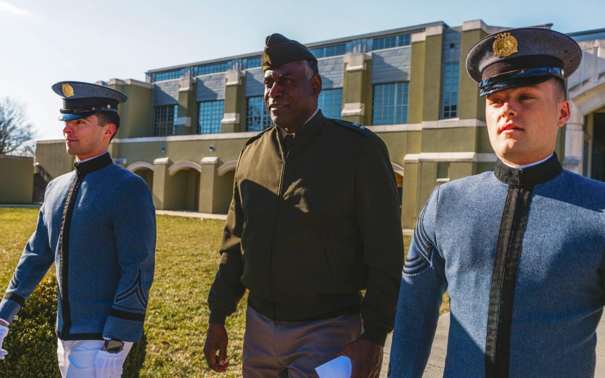 Cedric Wins (centre), a retired army general, is the college’s superintendent, the institution’s first black leader in its 183-year history - Justin Ide/Getty Images