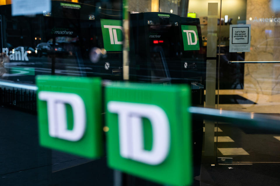 TD bank ATM machines are seen in New York City, U.S., March 17, 2020. REUTERS/Jeenah Moon