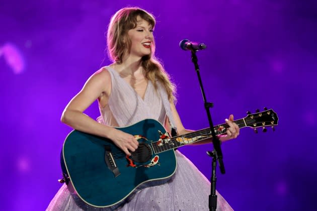 Will Taylor Swift add a new era to the Eras Tour? We ponder this and more burning questions on our Rolling Stone Music Now podcast - Credit: Ashok Kumar/TAS24/Getty Images/TAS Rights Management