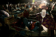 <p>Patients are seen outside a hospital following a strong earthquake on nearby Lombok island, at a government hospital near Denpasar, Bali, Indonesia, Aug. 5, 2018. (Photo: Johannes P. Christo/Reuters) </p>