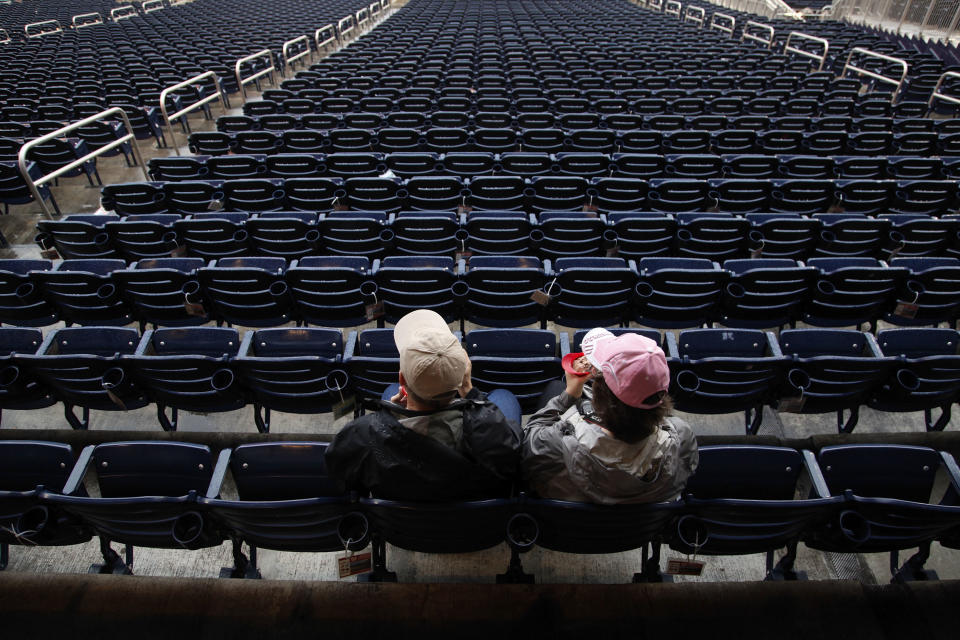 Empty seats at baseball games