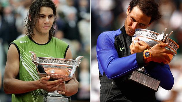 Nadal's 10 French Open titles