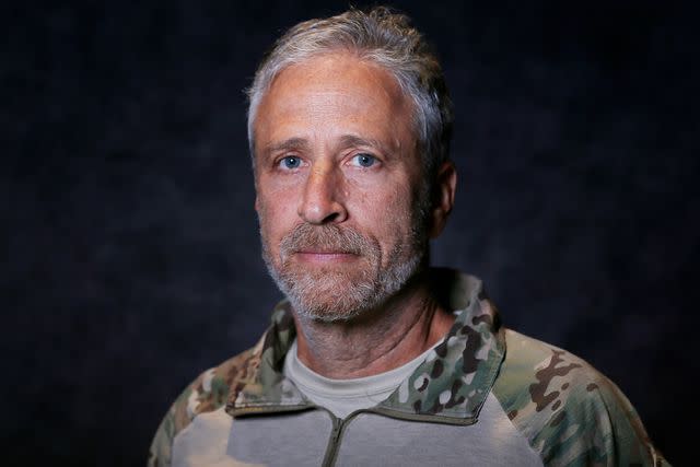 <p>Michael Reaves/Getty</p> Host Jon Stewart poses for a portrait prior to the opening ceremony of the 2019 Warrior Games at Amalie Arena on June 22, 2019 in Tampa, Florida.