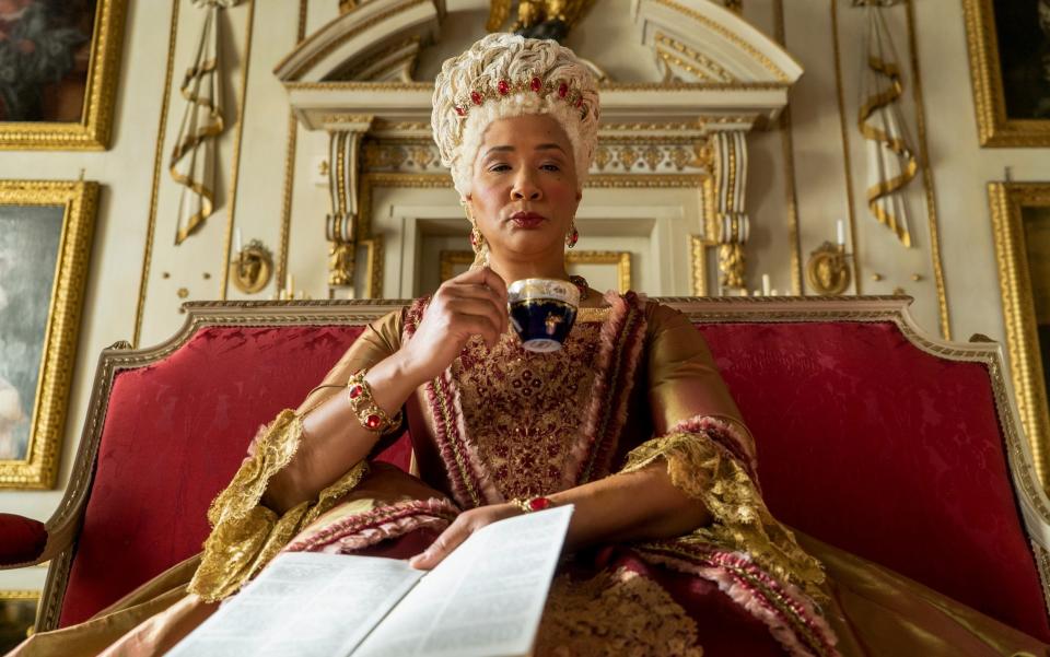 Golda Rosheuvel as an imposing Queen Charlotte - Netflix