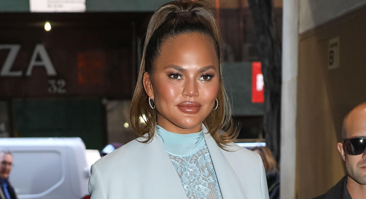 Chrissy Teigen reveals her beauty and skincare secrets to achieving clear and glowing skin.  (Getty Images)