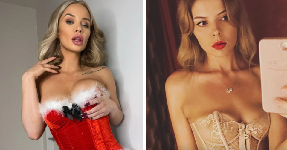 Jessika Power and Olivia Frazer share photos in lingerie. 