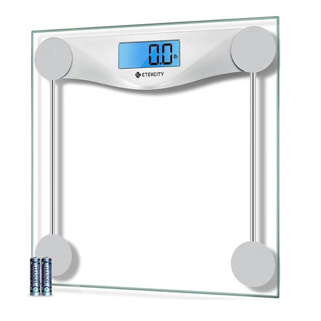 Digital Body Fat Weight Scale by Balance, Accurate Health Metrics, Body Composition & Weight Measurements, Glass Top, with Large Backlit Display