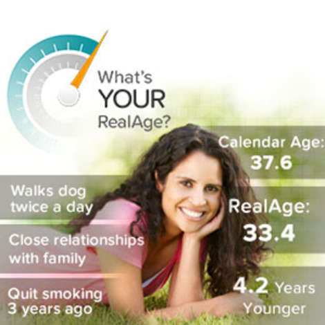 Receive a custom action plan to get healthier and grow younger. Take the RealAge Test.