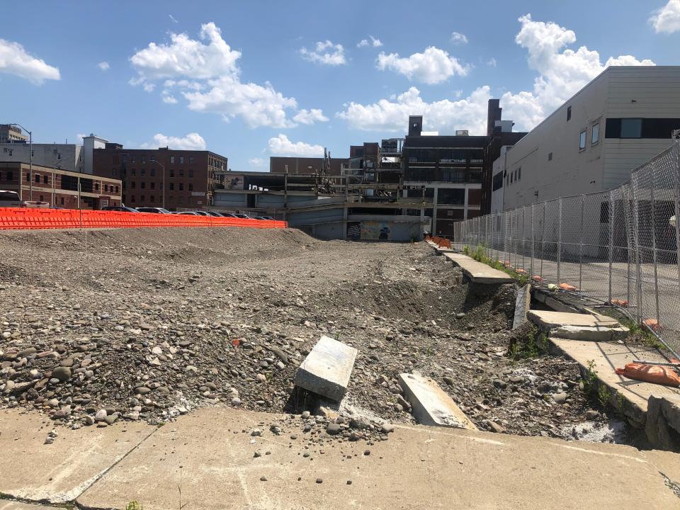 The former Water Street parking garage was demolished in 2021 to make way for a new parking and housing complex next to Boscov's in downtown Binghamton.