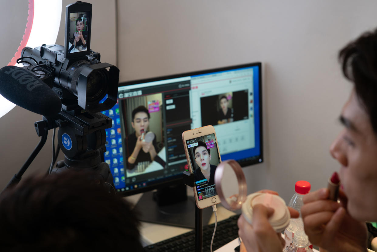 China’s Li Jiaqi, a top livestream salesman widely known as the “lipstick brother,” sold US$1.9 billion in goods on the first day of Alibaba's annual shopping festival. (PHOTO: VCG/VCG via Getty Images)