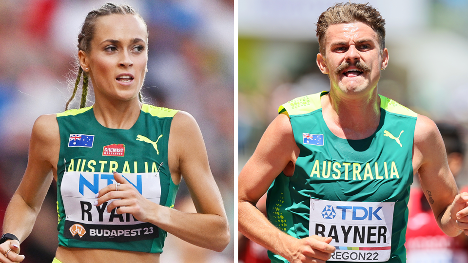 Lauren Ryan (pictured left) has broken a 21-year-old Aussie record long-standing record with a personal best in the 10,000m event, while Jack Rayner has also produced his best ever performance in the same event. (Getty Images)