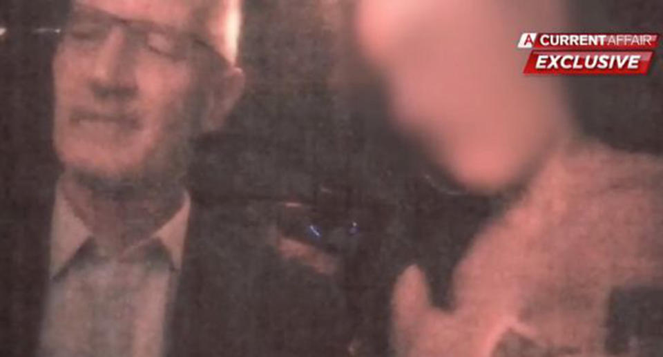 New footage shows Pauline Hanson’s right-hand man Steve Dickson groping an exotic dancer while at a US strip club. Source: A Current Affair/Nine Network