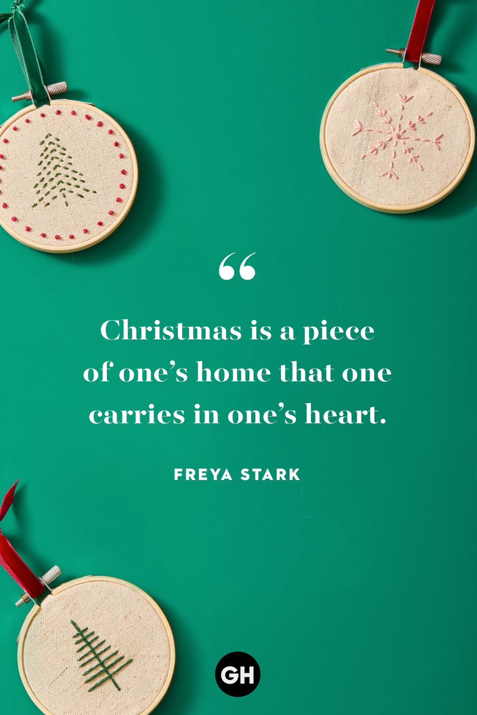 <p>Christmas is a piece of one’s home that one carries in one’s heart.</p>