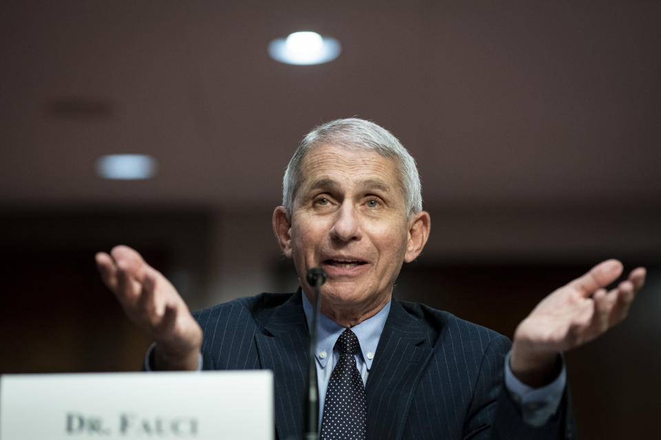 Dr. Anthony Fauci, director of the National Institute of Allergy and Infectious Diseases, speaks during a Senate Health, Education, Labor and Pensions Committee hearing on June 30, 2020 in Washington, DC. (Al Drago/Getty Images)