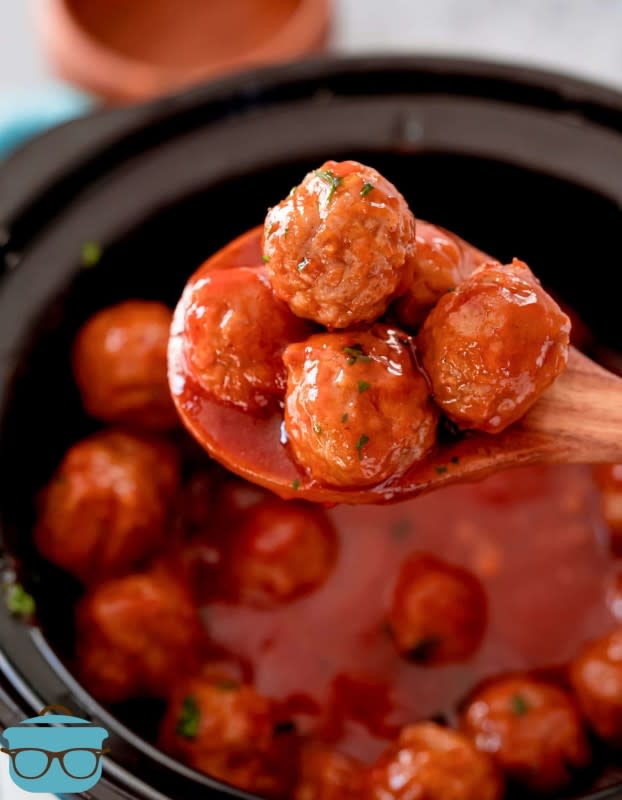 <p>The Country Cook</p><p>If your family loves a classic meatloaf, give it to them in a mini form!</p><p><strong>Get the recipe: <a href="https://www.thecountrycook.net/crock-pot-meatloaf-meatballs/" rel="nofollow noopener" target="_blank" data-ylk="slk:Crock Pot Meatloaf Meatballs;elm:context_link;itc:0;sec:content-canvas" class="link rapid-noclick-resp">Crock Pot Meatloaf Meatballs</a></strong></p>