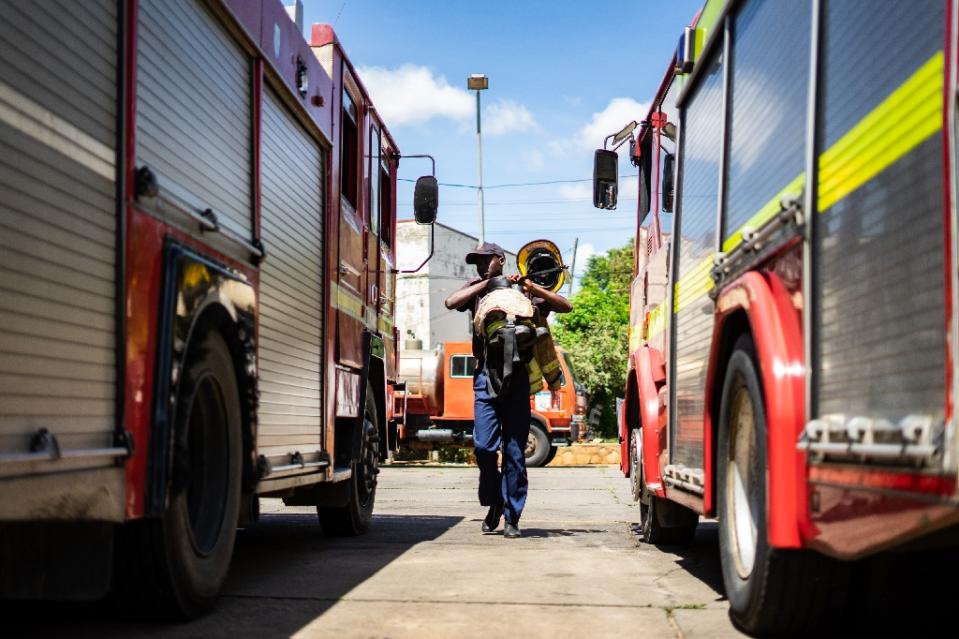 The fire brigade have been criticised for the approach (AFP Photo/Zinyange Auntony)