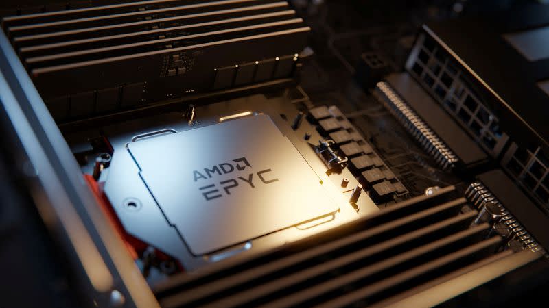 Handout image shows 4th Gen AMD EPYC processor