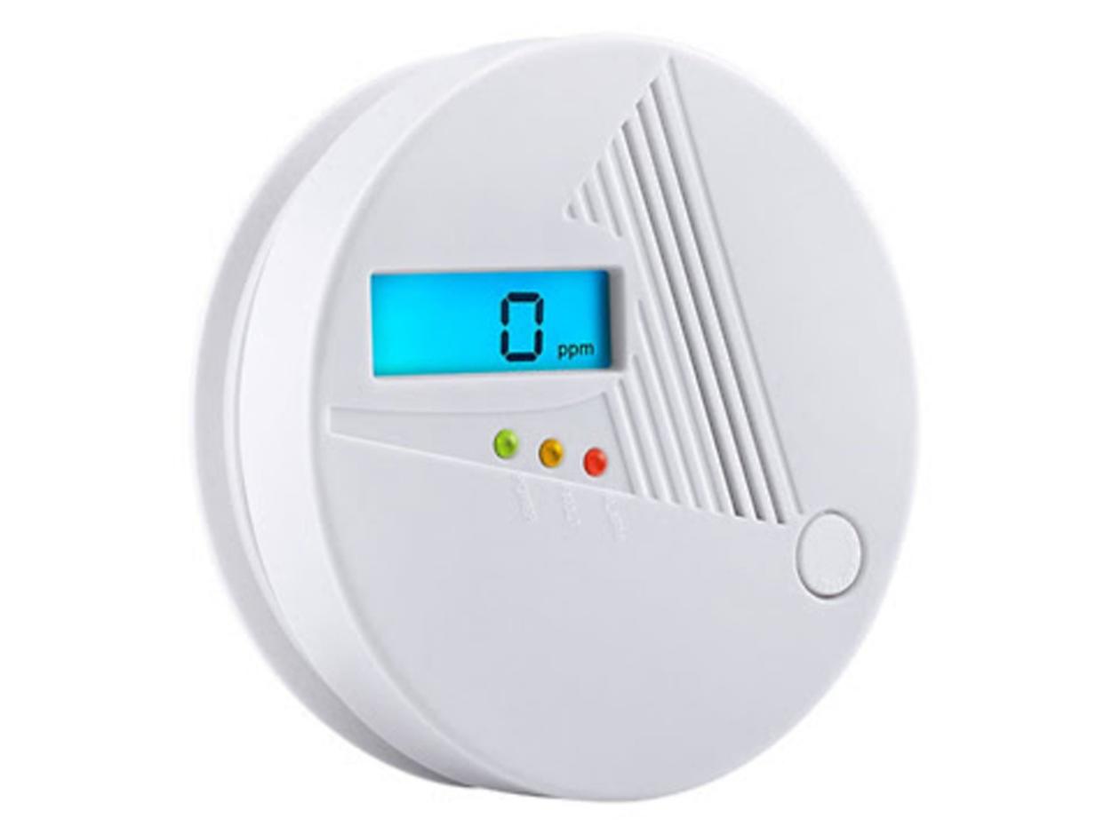 A Topolek GEHS007AW carbon monoxide alarm, costing £14.99 and listed as a bestseller on Amazon, which failed safety tests: PA