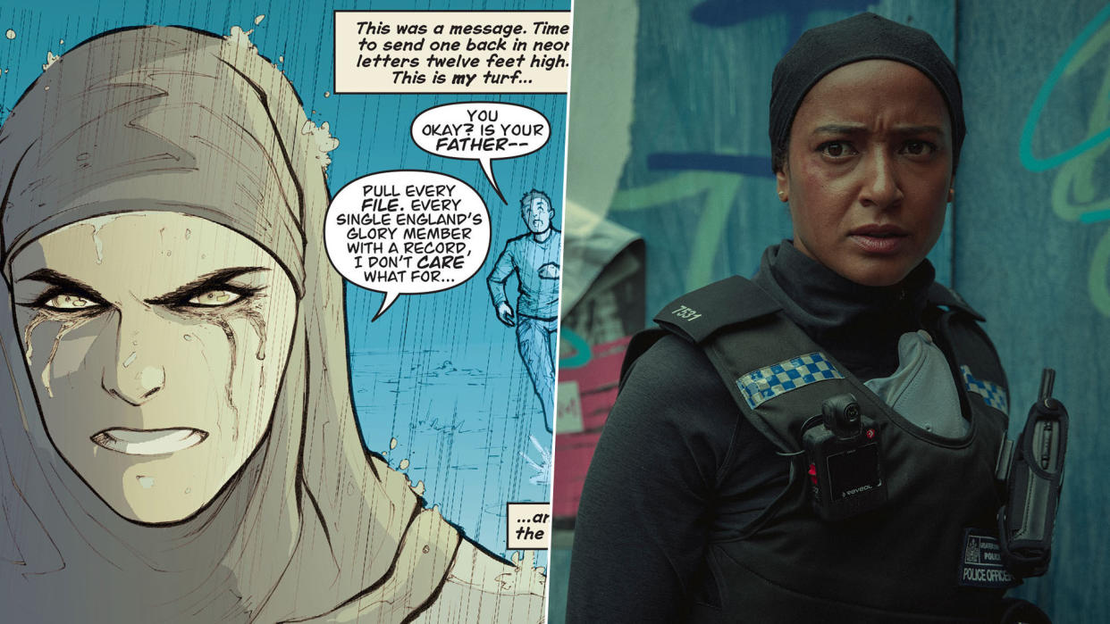  Shahara in the comics and on screen. 