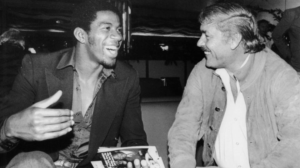 Magic Johnson and Jerry Buss