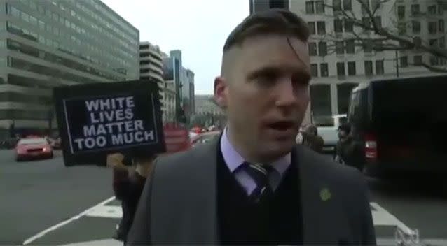 Alt-right leader Richard Spencer denied he was a 'neo-Nazi'. Source: ABC