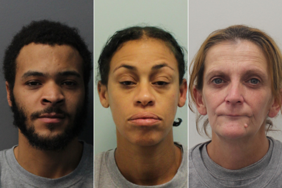 Ashana Studholme, Shaun Pendlebury and Lisa Richardson have been sentenced for the murder of Shakira Spencer at The Old Bailey (Metropolitan Police)