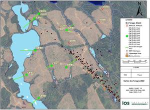 Map of the 2022 drilling program