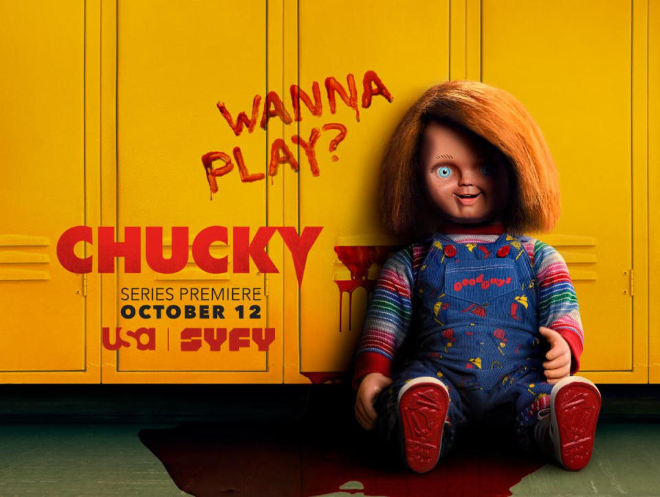 The evil Good Guy doll from the Chucky TV series in a promo for the show