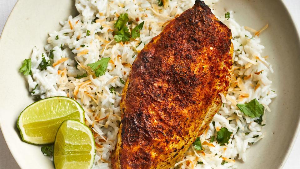 Tandoori-Spiced Chicken with Coconut Rice