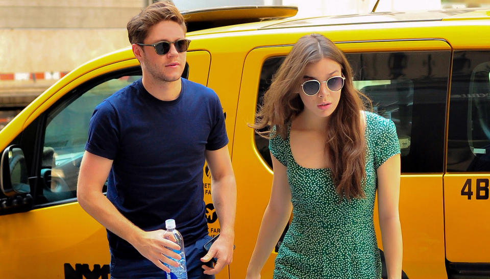 Niall Horan and Hailee Steinfeld spotted out shopping at Saks Fifth Avenue in New York. (Photo: MEGA)