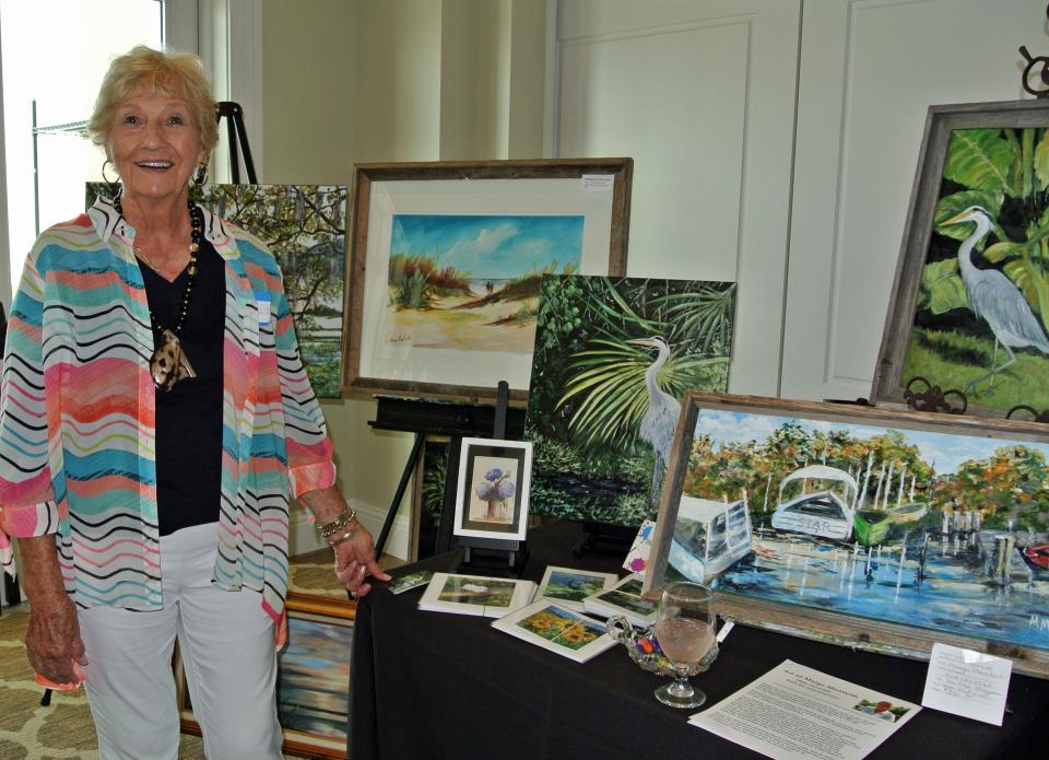 Artist Marge Monteith helped organize the Canvas and Cocktails art show at Sawgrass Country Club. She was also one of the 25 artists who participated in the show.