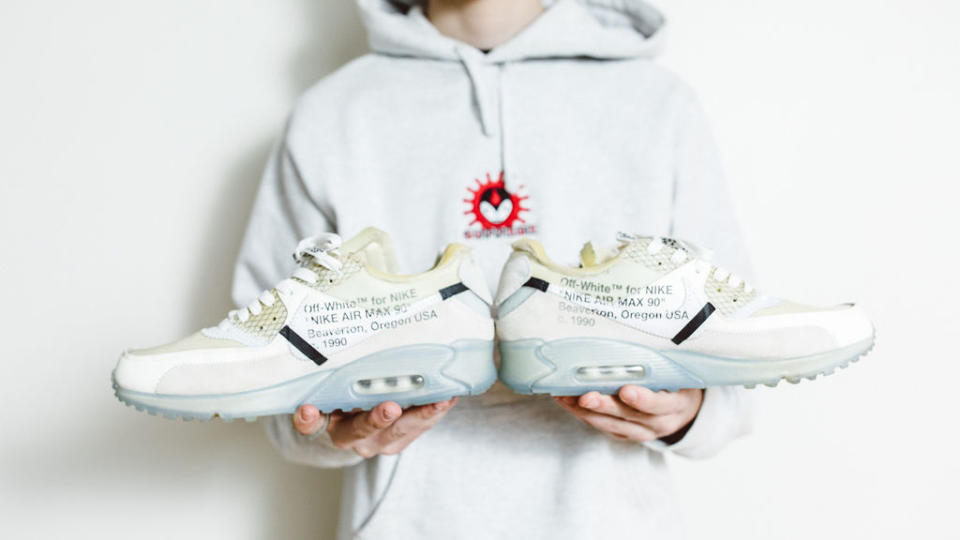 Petochi's Nike Off-White Air Max 90, part of the Ten Collection by Virgil Abloh