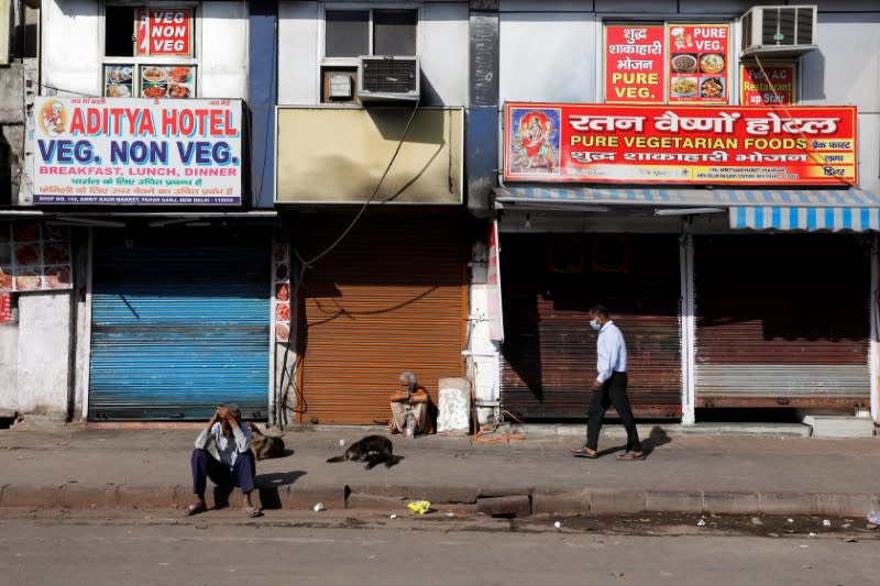 Lockdown amid a coronavirus disease (COVID-19) outbreak in New Delhi