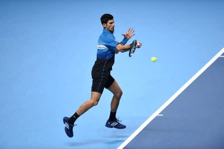 Tennis - Barclays ATP World Tour Finals - O2 Arena, London - 21/11/15 Men's Singles - Serbia's Novak Djokovic in action during his match against Spain's Rafael Nadal Action Images via Reuters / Tony O'Brien Livepic