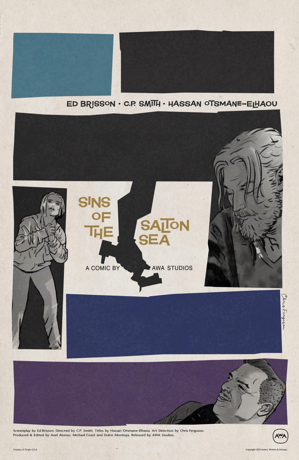 The covers for Sins of the Salton Sea #1.