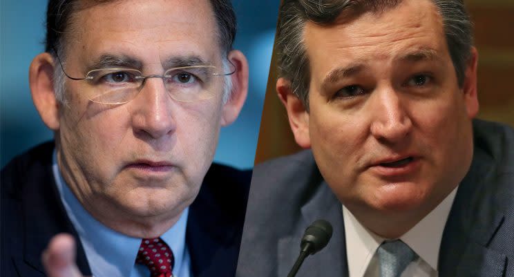 Sen. John Boozman (R-Ark.), left and Sen. Ted Cruz (R-Texas). (Photos: Andrew Harrer/Bloomberg via Getty Images — Mark Wilson/Getty Images)