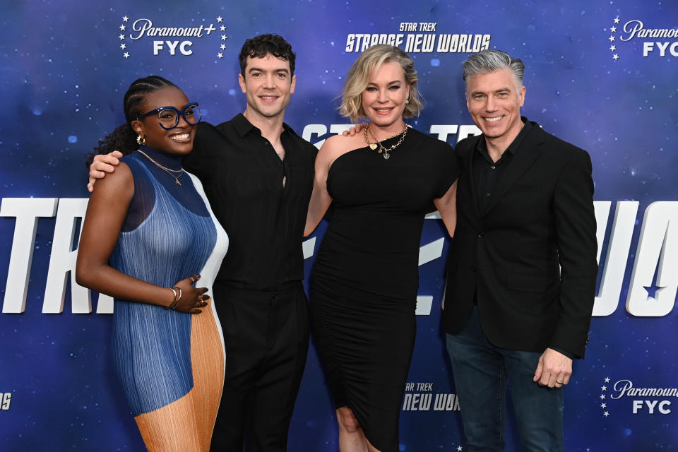 Celia Rose Gooding, Ethan Peck, Rebecca Romijn, and Anson Mount attend “Star Trek: Strange New Worlds” FYC Event